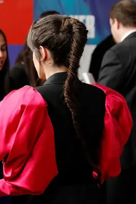 Camila Cabello wearing a fishtail braid