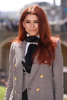zendaya with copper red hair
