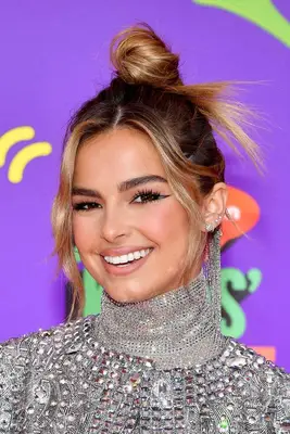 Addison Rae with top knot