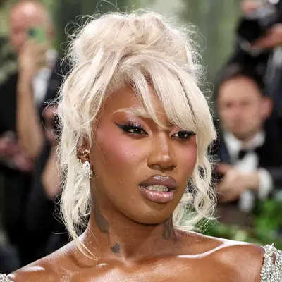 Aya Nakamura with a touseled updo at the Met Gala