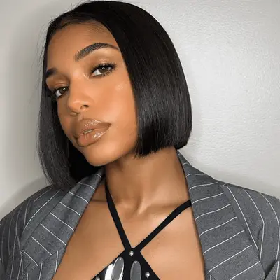 Lori Harvey with a bubble bob