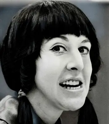 Carol Robinson with a pageboy cut and long pigtails in 1969