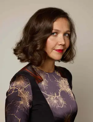Maggie Gyllenhaal with shoulder-length waves