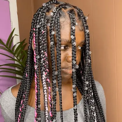 Raindrop braids by Bethany Nche