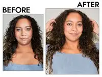 Bebonia Spiral Clip-In Extensions Before and After