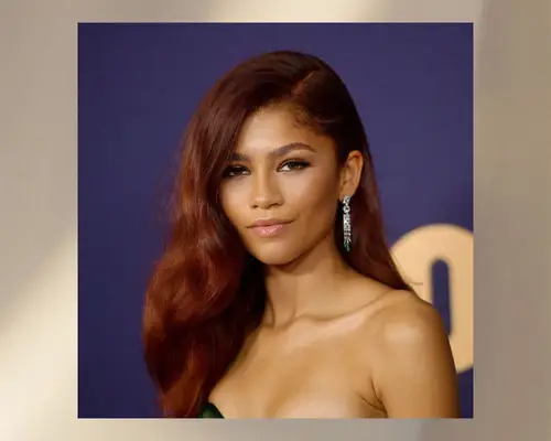 Zendaya with auburn hair
