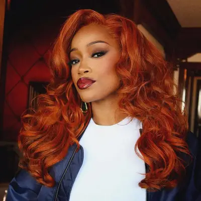 Keke Palmer with red hair