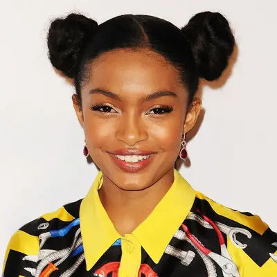 Yara Shahidi with double space buns at the 2016 Essence Black Women In Music Awards in Los Angeles, California 