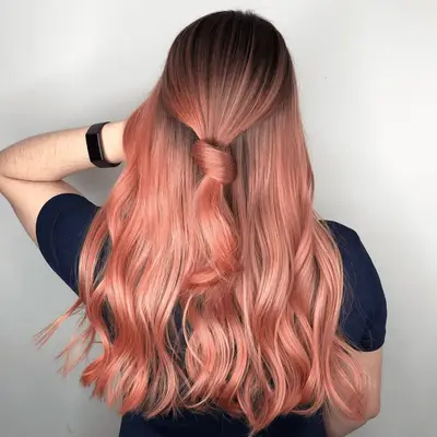 Woman with strawberry blonde bob hairstyle