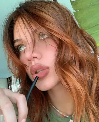 Ombre brunette to strawberry blonde hair