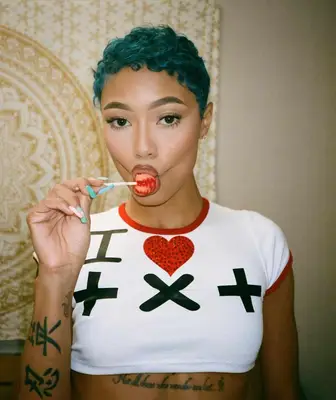 Skai Jackson wearing a flat twists hairtstyle