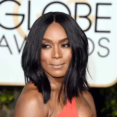 Angela Bassett with a middle-parted long bob