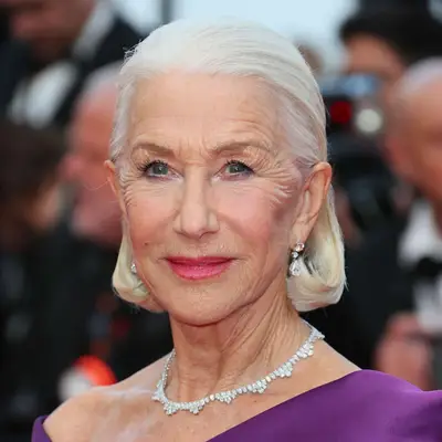 Helen Mirren with a curled long bob