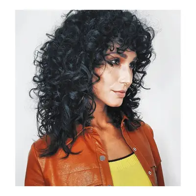 blue black hair on natural curly texture