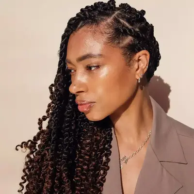 Person wearing passion twists