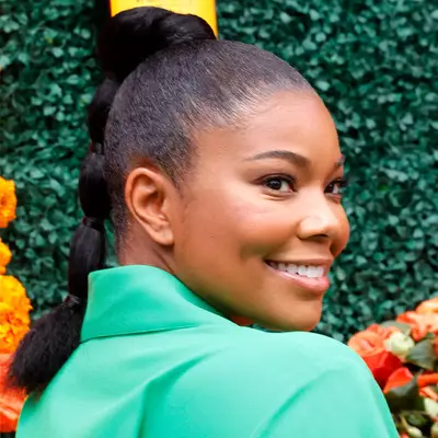 Gabrielle Union wearing a bubble ponytail 