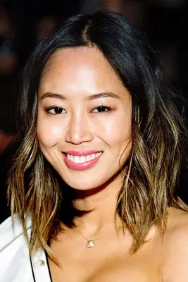 Aimee Song wearing cool-girl lob