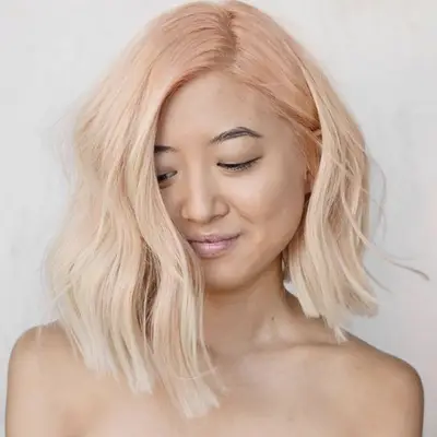 peach to blonde ombre hair