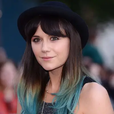 Lilah Parsons with brown and blue ombré hair at the 2013 