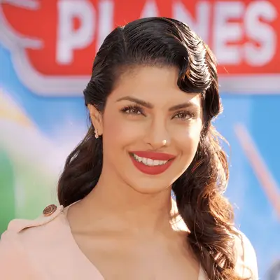 Priyanka Chopra wears long finger waves to Planes premiere