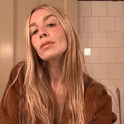 woman with baby blonde hair