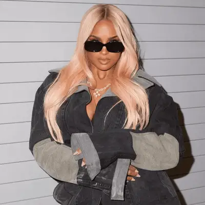 Ciara with rose gold hair