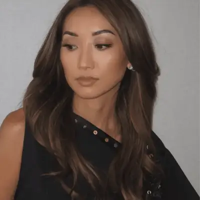 Brenda Song with mocha mousse hair