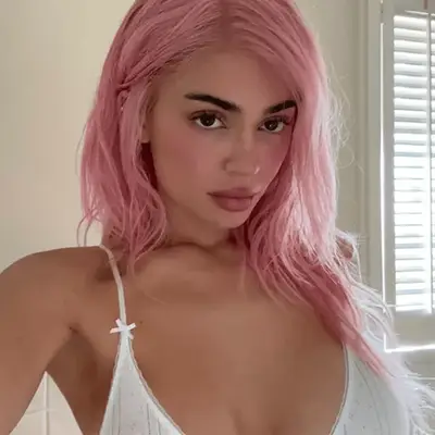 Kylie Jenner with pink hair