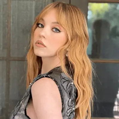 Sydney Sweeney with strawberry blonde hair