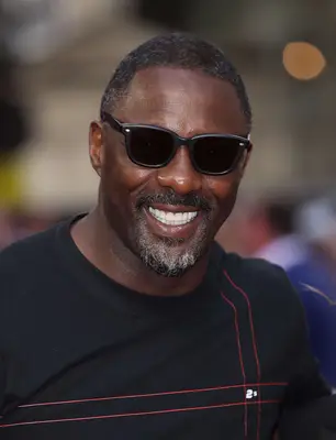 Idris Elba with buzz cut
