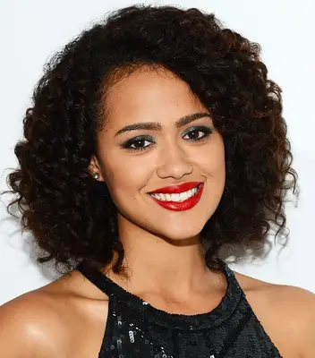 Nathalie Emmanuel curly hair bob