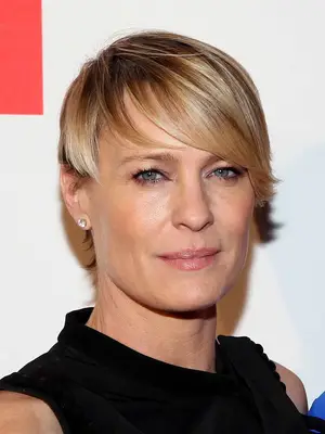 Close up of Robin Wright with short hair