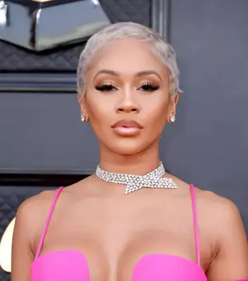 Saweetie with a silver pixie 