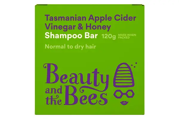 Beauty and the Bees Apple Cider Vinegar Hair Tonic SHAMPOO BAR 100% All Natural - Chemical & Sulfate Free - 4oz