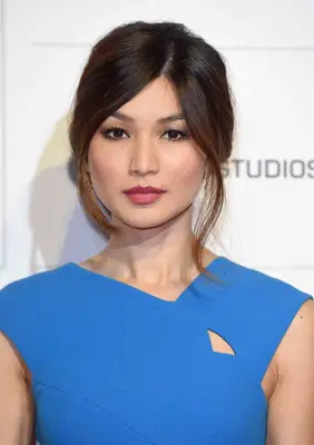 Gemma Chan with soft chignon