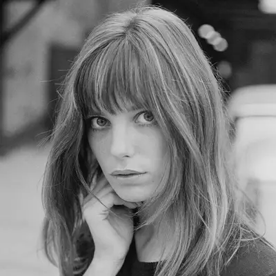 Jane Birkin with her signature Birkin bangs 