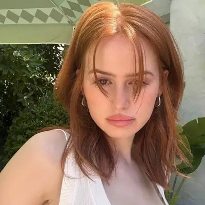 Light roots darken as ginger goes down the shaft