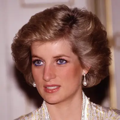 Princess Diana wears a feathered back blowout on her blunt bob