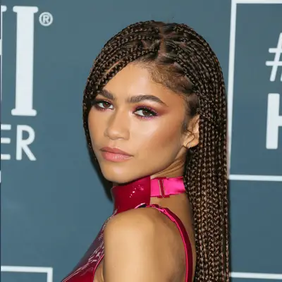 Zendaya wearing long knotless braids