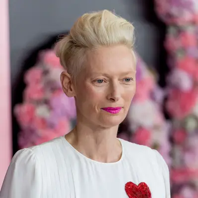 Tilda Swinton with undercut and pompadour