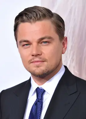 Leonardo DiCaprio with a short comb-over hairstyle at the 