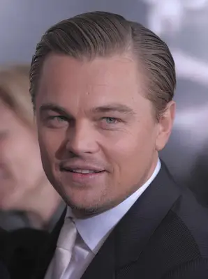 Leonardo DiCaprio with slicked-back hair at the 