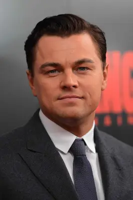 Leonardo DiCaprio with short brunette hair at the 
