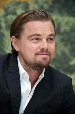 Leonardo DiCaprio with slicked back hair at 