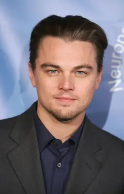 Leonardo DiCaprio rocking a swept back hairstyle at the 