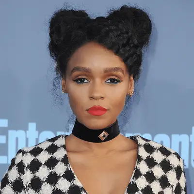 Janelle Monae wearing space buns