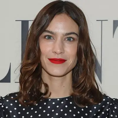 Alexa Chung with tousled hair