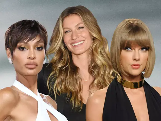 Joan Smalls, Taylor Swift, and Gisele Bundchen with Hairstyles for Oblong Face Shapes