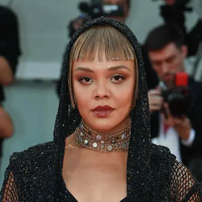 Tessa Thompson wears ash brown bob wig to film festival