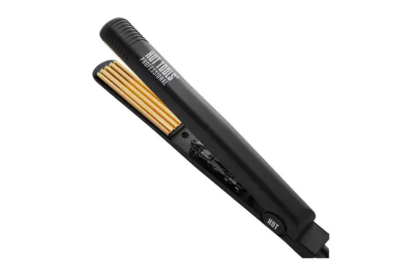Hot Tools Pro Artist 24K Gold Crimping Iron | For Light Textured Crimps and Volume (1 in)